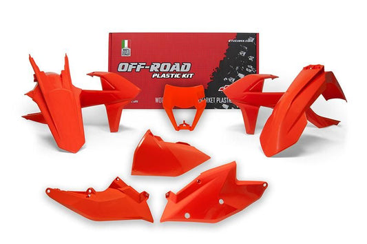 PLASTIC KIT RTECH KTM EXC 250/300 EXC-F 250/350/450/500 XCW 125/150 2017-2019 ORANGE