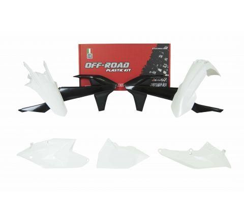 PLASTIC KIT RTECH KTM EXC 250/300 EXC-F 250/350/450/500 XC-W 125/150 2017-2019 BLACK WHITE