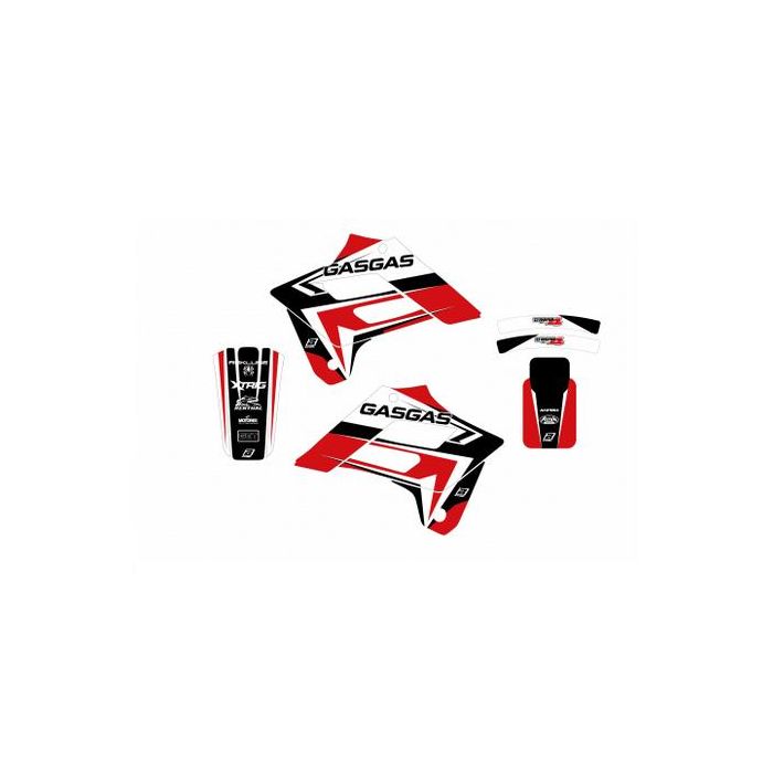 GASGAS Graphics Kit 02-06 DREAM-4RED, BLACKBIRD DECAL KIT 2903N/02